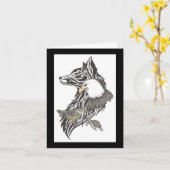 Carte Fête des pères avec guides animaux (Fleur jaune)