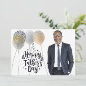 Carte Fête des Pères avec photo (Debout devant)