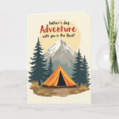 Carte Fête des pères Aventure Camping Thème (Devant)