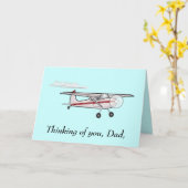 Carte Fête des pères : Avion (Fleur jaune)