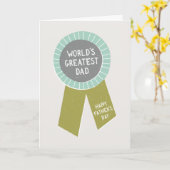 Carte Fête des pères Badge - Moss (Fleur jaune)