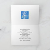 CARTE FÊTE DES PÈRES - BEAU-FILS - VOILIER - MER BLEUE (Intérieur)