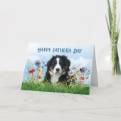 Carte Fête des pères Bernese Mountain Dog De Famille (Devant)