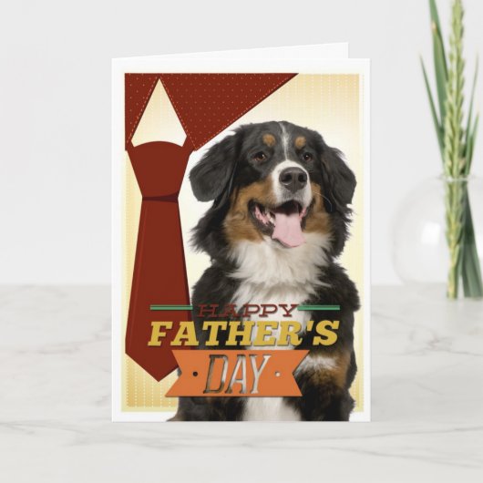 Carte Fête des pères Bernese Mt. Dog (Devant)