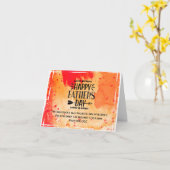 Carte Fête des pères Bible Verset Le Seigneur Vous Bénit (Fleur jaune)