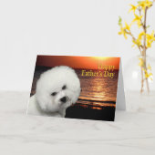 Carte Fête des pères Bichon (Fleur jaune)