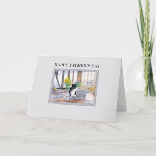 Carte fête des pères - Border Collie chien sur son