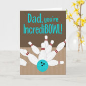 Carte Fête des Pères Bowling (Fleur jaune)
