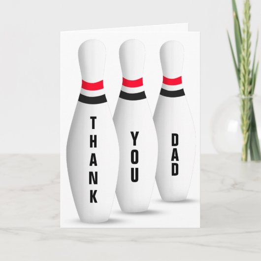 Carte Fête des pères Bowling Pins (Devant)