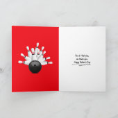 Carte Fête des pères Bowling Pins (Intérieur)