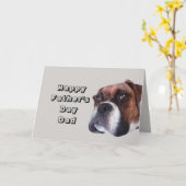 CARTE FÊTE DES PÈRES BOXER AMÉRICAIN (Fleur jaune)