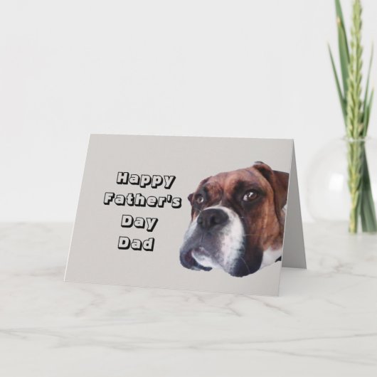 CARTE FÊTE DES PÈRES BOXER AMÉRICAIN (Devant)