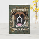 Carte Fête des pères - boxeur - Vindy (Fleur jaune)