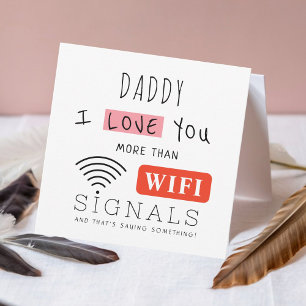Carte Fête des pères branchée WIFI pour papa