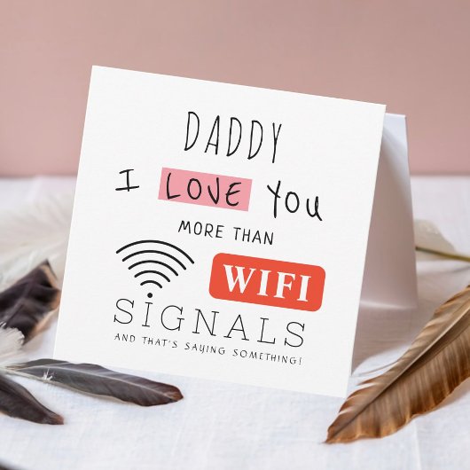 Carte Fête des pères branchée WIFI pour papa