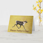 Carte Fête des pères Bull Caribou (Fleur jaune)