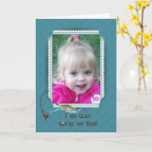 Carte Fête des pères Cadre de pêche (Fleur jaune)