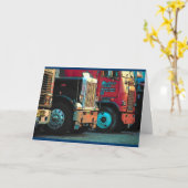 Carte fête des pères (Camions) (Fleur jaune)