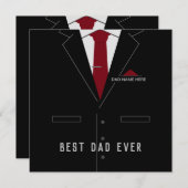 Carte Fête des pères Card Best DAD Ever - Votre nom /Tex (Devant / Derrière)