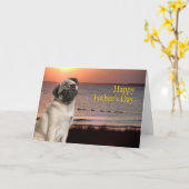 Carte Fête des pères carlin (Fleur jaune)