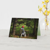 Carte Fête des pères Casquette rouge (Fleur jaune)