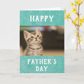 Carte Fête des pères Chat Papa Meilleur au monde de la p (Fleur jaune)