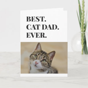 Carte Fête des Pères Chat Papa Meilleure Photo de Compag