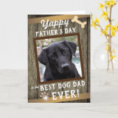 Carte Fête des pères chien Jour un photo (Fleur jaune)