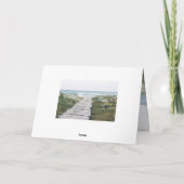 Carte Fête des pères chrétienne Bible Verse Vue océan (Dos)