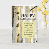 Carte Fête des pères chrétienne inspirante (Fleur jaune)