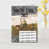 Carte Fête des pères cool Tractor : Ajouter votre photo (Fleur jaune)