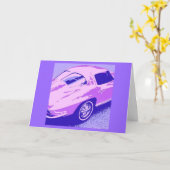 Carte Fête des pères Corvette Classic (Fleur jaune)