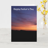 Carte Fête des pères coucher de soleil (Fleur jaune)