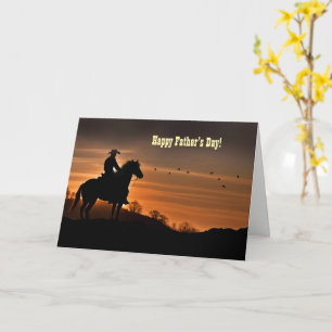 Carte Fête des Pères Country Western Cowboy Coucher de S