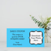 Carte Fête des pères COUPON POUR PÈRE (Debout devant)