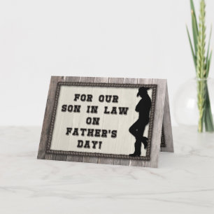 Carte Fête des pères Cowboy, Son in Law, Regarder Rustiq