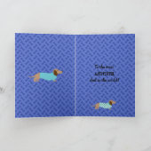 Carte fête des pères Dachshund (Intérieur)