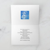 CARTE FÊTE DES PÈRES - DAD - BATEAU À VOILE - MER BLUE (Intérieur)