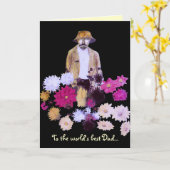 Carte Fête des pères Dahlia Gardener (Fleur jaune)