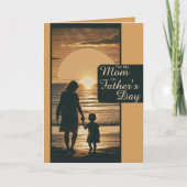 Carte Fête des pères d'appréciation de la mère célibatai (Devant)