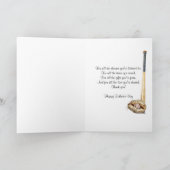 Carte Fête des pères de baseball (Intérieur)