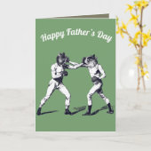 Carte Fête des pères de boxe (Fleur jaune)