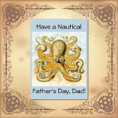 Carte Fête des pères de calmar Kraken