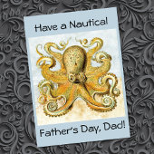 Carte Fête des pères de calmar Kraken