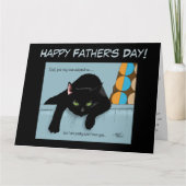 Carte Fête des pères de chat noir (Devant)