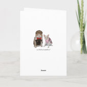 Carte Fête des pères de chats/cerfs-volants (Dos)