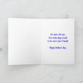 Carte fête des pères de chien - Worlds Best Papa (Intérieur)
