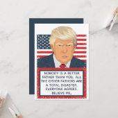 Carte Fête des pères de Donald Trump (Devant/Arrière en situation)