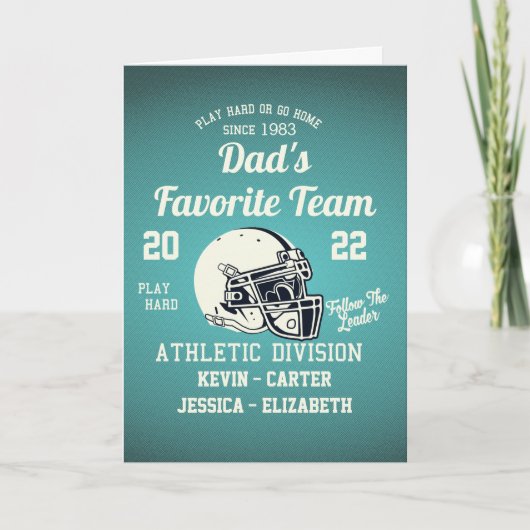 Carte Fête des pères de football papa (Devant)