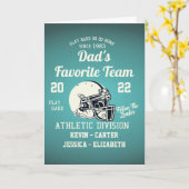 Carte Fête des pères de football papa (Fleur jaune)